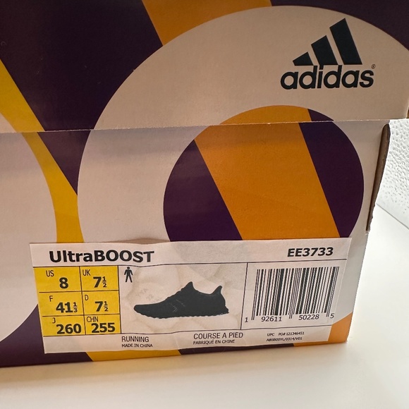 Adidas UltraBOOST Running Shoes - Men's US 8 - Includes original box - Picture 7 of 9